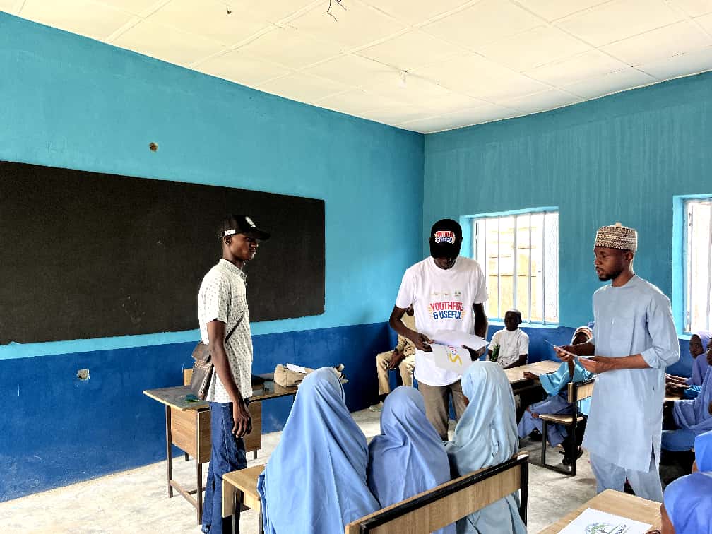 Students planting trees